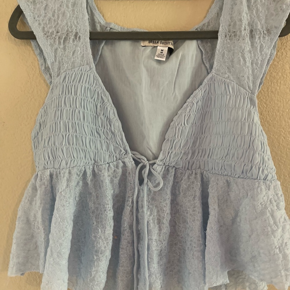 Blue Crush Light Blue Lace Top